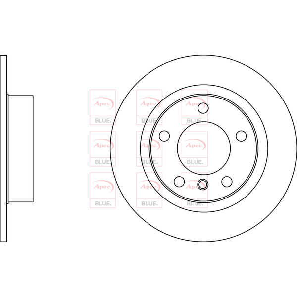 APEC BLUE BRAKE DISC (REAR) (SINGLE) (R90) image