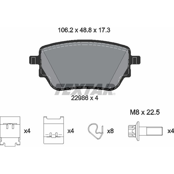 TEXTAR PC BRAKE PADS image