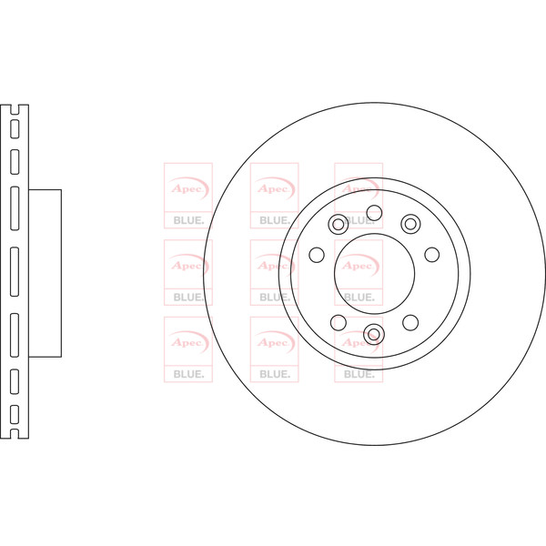 APEC BLUE BRAKE DISC (FRONT) (SINGLE) (R90) image