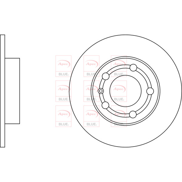 APEC BLUE BRAKE DISC (REAR) (SINGLE) (R90) image