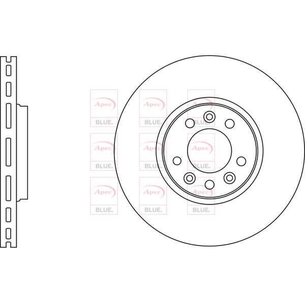 APEC BLUE BRAKE DISC (FRONT) (SINGLE) (R90) image