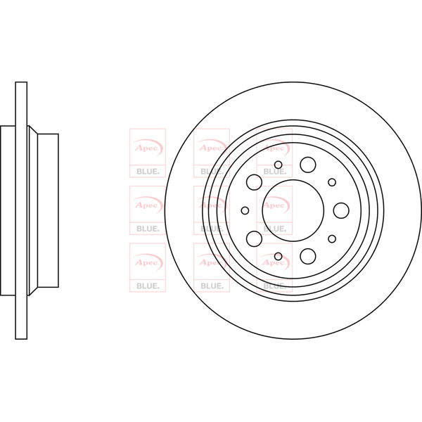 APEC BLUE BRAKE DISC (REAR) (SINGLE) (R90) image