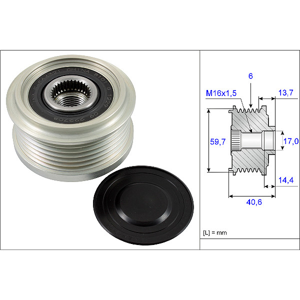 OVER RUNNING ALTERNATOR PULLEY image
