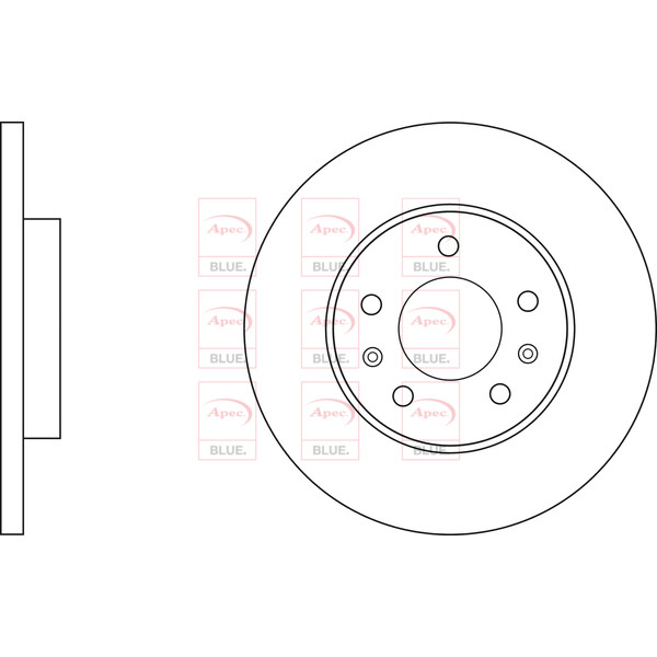 APEC BLUE BRAKE DISC (REAR) (SINGLE) (R90) image
