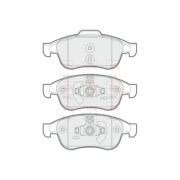 APEC BLUE BRAKE PADS (FRONT) (R90) image