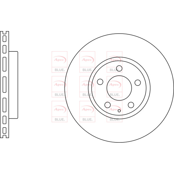 APEC BLUE BRAKE DISC (FRONT) (SINGLE) (R90) image