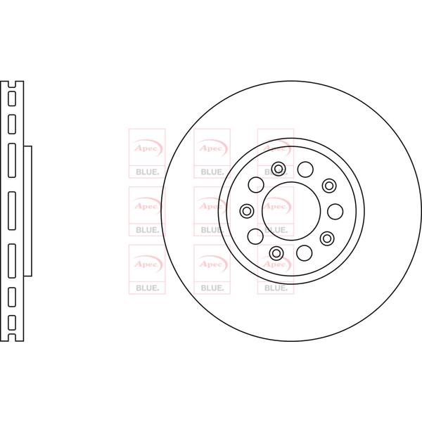 APEC BLUE BRAKE DISC (FRONT) (SINGLE) (R90) image