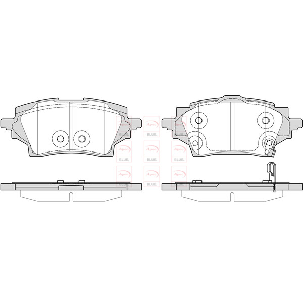 APEC BLUE BRAKE PADS (REAR) (R90) image