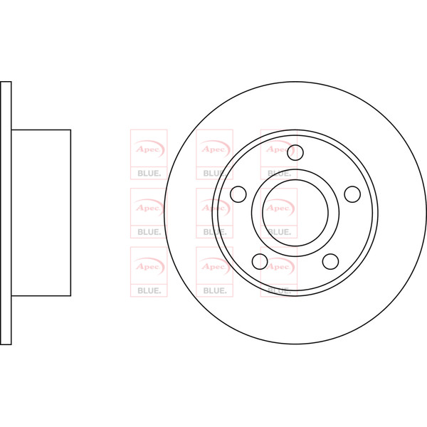 APEC BLUE BRAKE DISC (REAR) (SINGLE) (R90) image