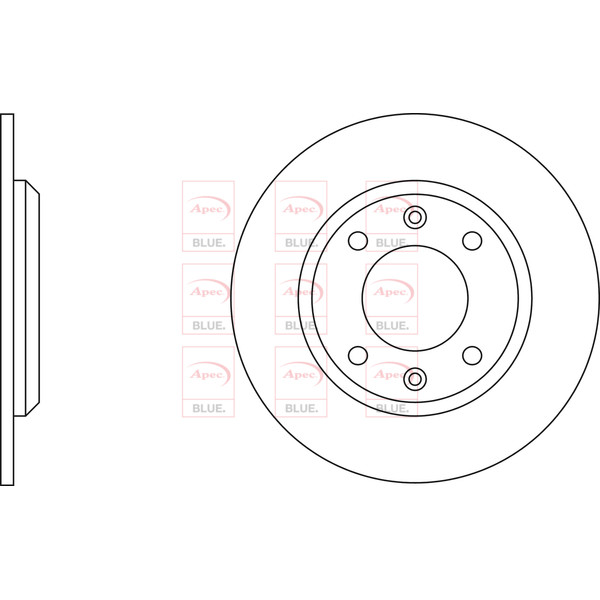 APEC BLUE BRAKE DISC (REAR) (SINGLE) (R90) image