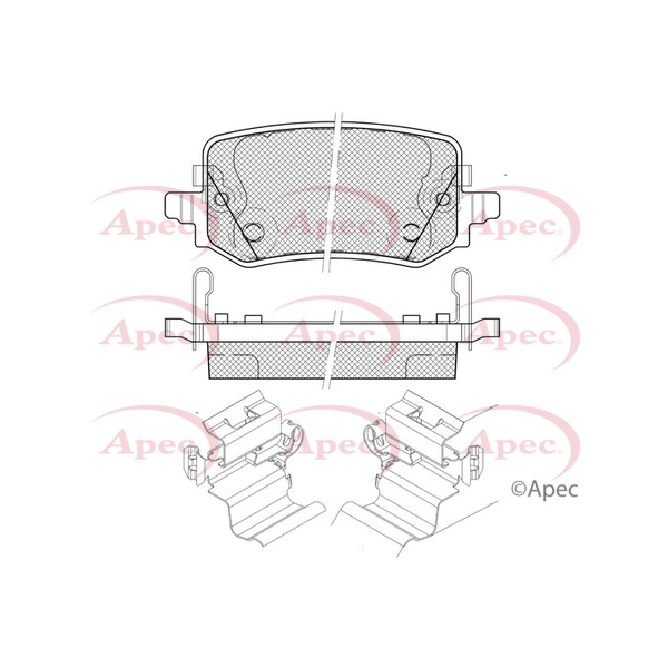 APEC BRAKE PADS (REAR) (R90) image