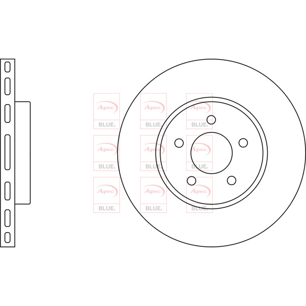 APEC BLUE BRAKE DISC (FRONT) (SINGLE) (R90) image