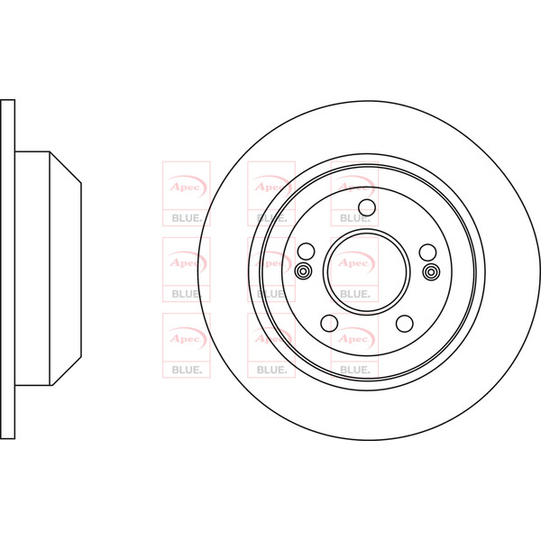 APEC BLUE BRAKE DISC (REAR) (SINGLE) (R90) image