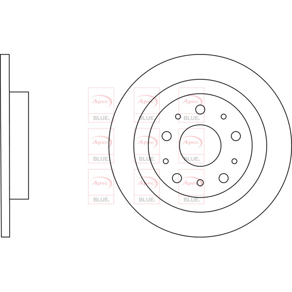 APEC BLUE BRAKE DISC (REAR) (SINGLE) (R90) image