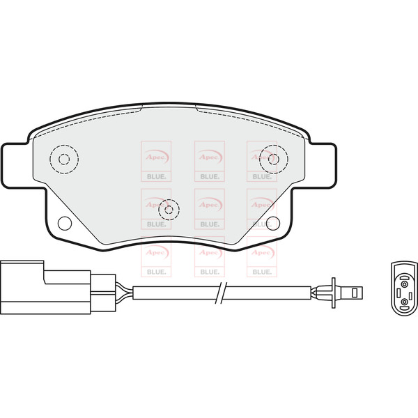 APEC BLUE BRAKE PADS (REAR) (R90) image