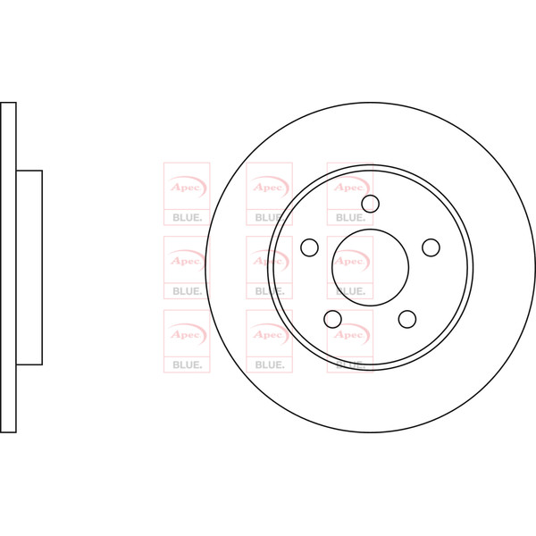 APEC BLUE BRAKE DISC (REAR) (SINGLE) (R90) image