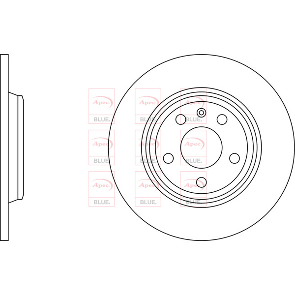 APEC BLUE BRAKE DISC (REAR) (SINGLE) (R90) image