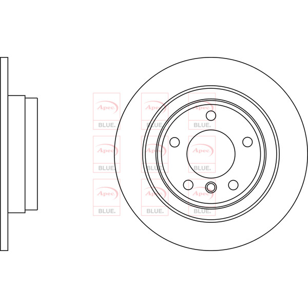 APEC BLUE BRAKE DISC (REAR) (SINGLE) (R90) image