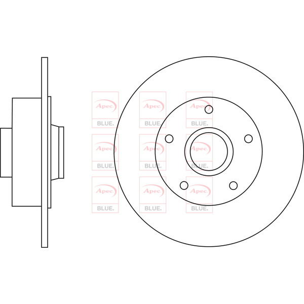 APEC BLUE BRAKE DISC (REAR) (SINGLE) (R90) image