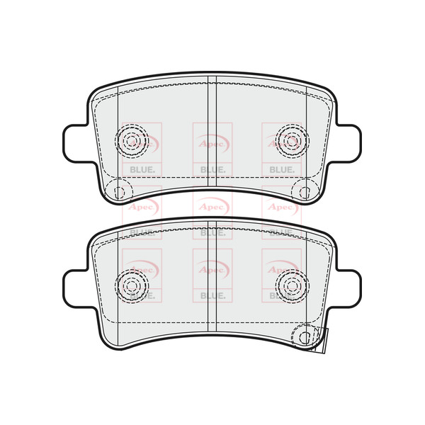 APEC BLUE BRAKE PADS (REAR) (R90) image