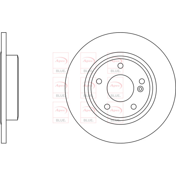 APEC BLUE BRAKE DISC (REAR) (SINGLE) (R90) image
