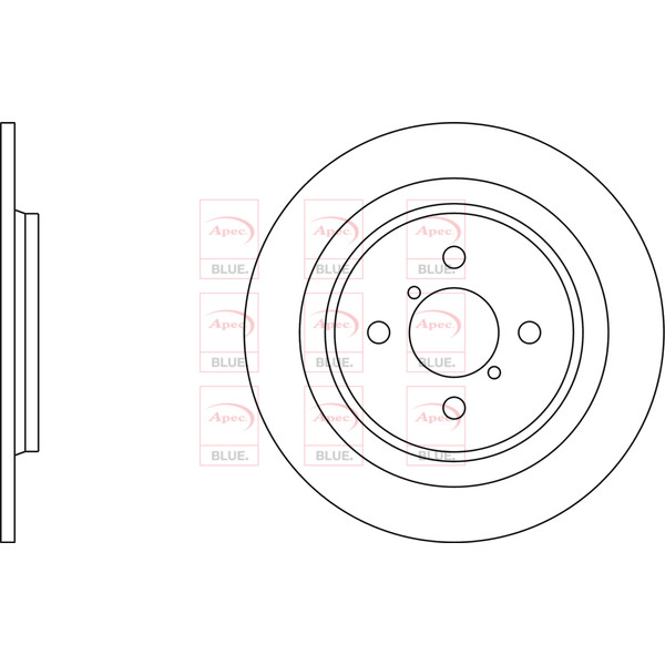 APEC BLUE BRAKE DISC (REAR) (SINGLE) (R90) image