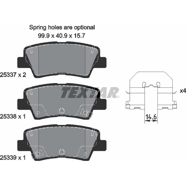 TEXTAR PC BRAKE PADS image