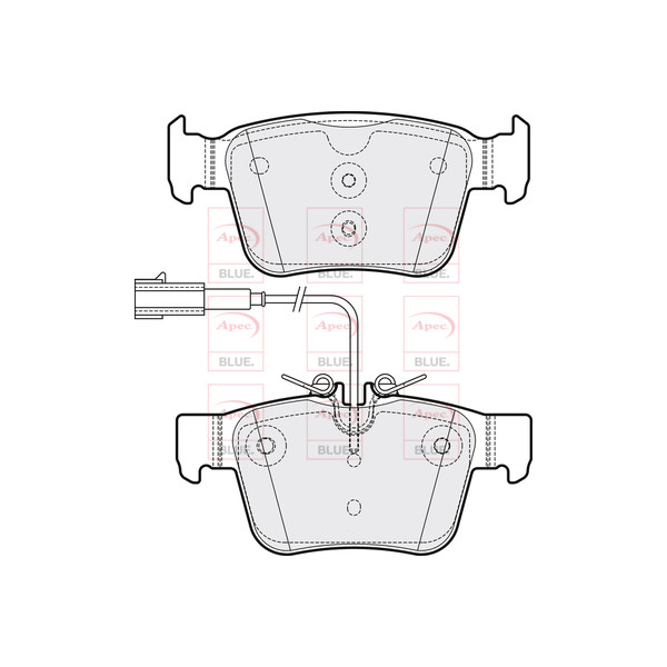 APEC BLUE BRAKE PADS (REAR) (R90) image