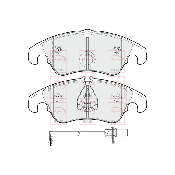 APEC BLUE BRAKE PADS (FRONT) (R90) image