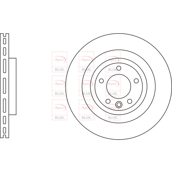 APEC BLUE BRAKE DISC (REAR) (SINGLE) (R90) image
