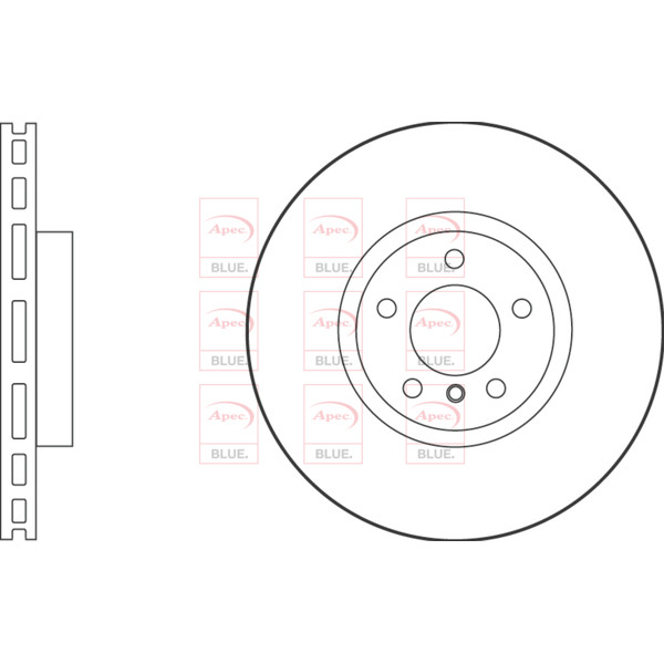 APEC BLUE BRAKE DISC (FRONT) (SINGLE) (R90) image