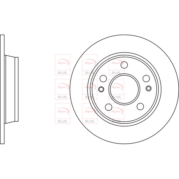 APEC BLUE BRAKE DISC (REAR) (SINGLE) (R90) image