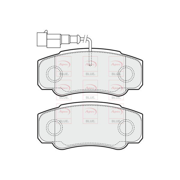 APEC BLUE BRAKE PADS (REAR) (R90) image