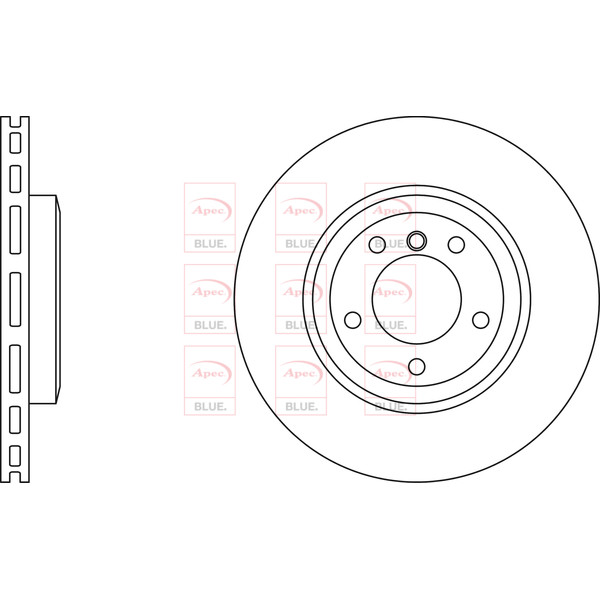 APEC BLUE BRAKE DISC (FRONT) (SINGLE) (R90) image