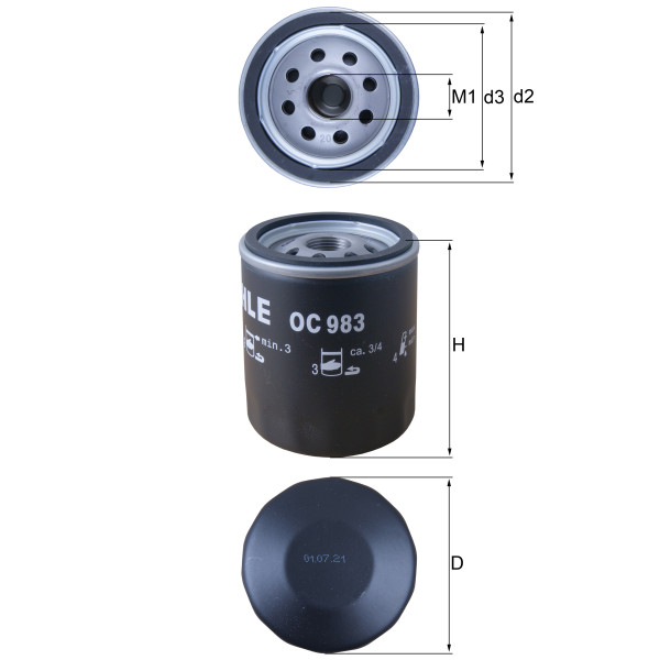 OIL FILTER - SPIN ON image