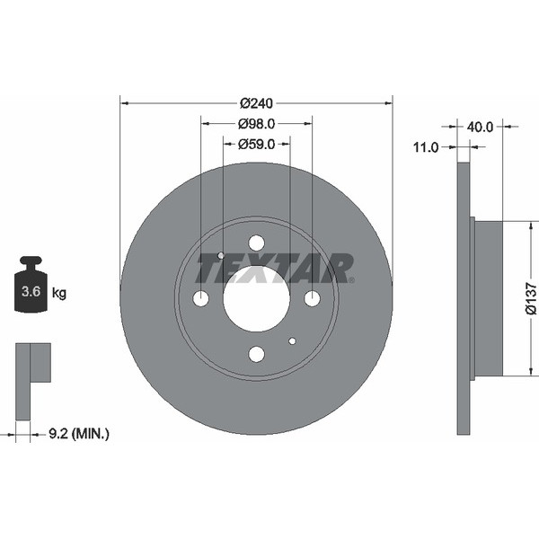 TEXTAR PC BRAKE DISCS image