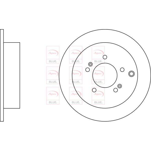APEC BLUE BRAKE DISC (REAR) (SINGLE) (R90) image