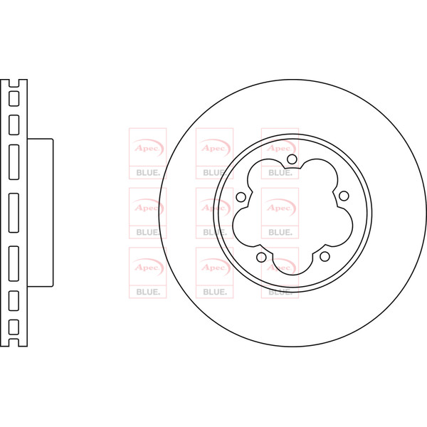 APEC BLUE BRAKE DISC (FRONT) (SINGLE) (R90) image