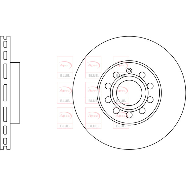 APEC BLUE BRAKE DISC (FRONT) (SINGLE) (R90) image