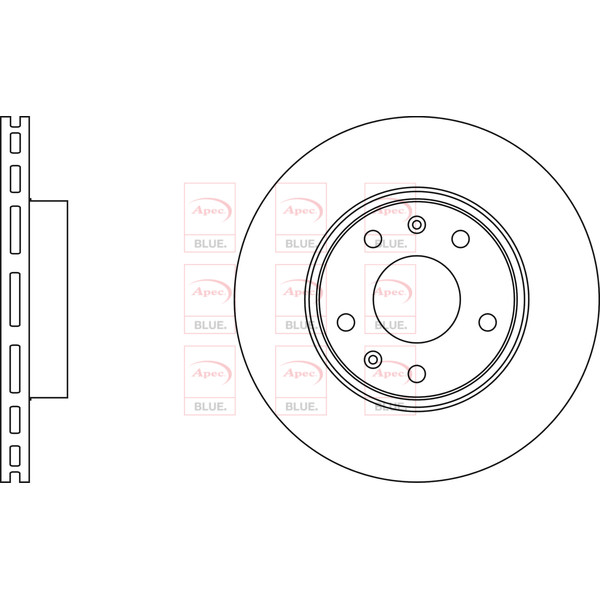 APEC BLUE BRAKE DISC (FRONT) (SINGLE) (R90) image