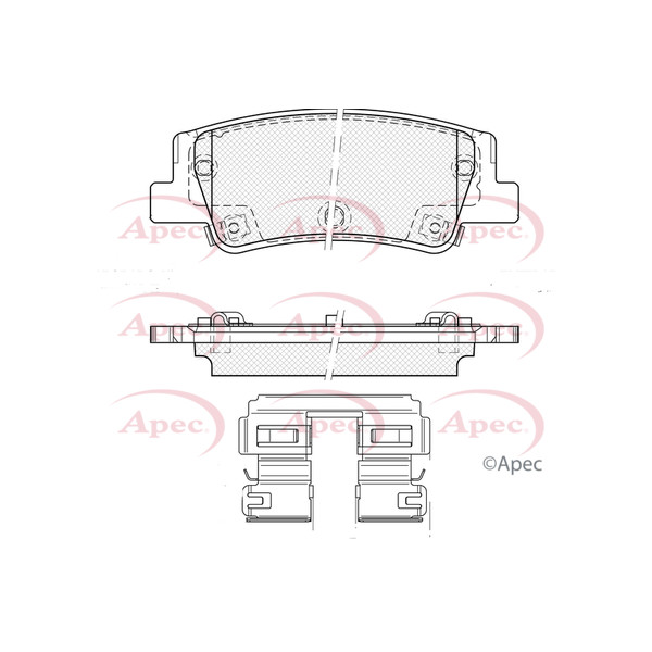 APEC BRAKE PADS (REAR) (R90) image