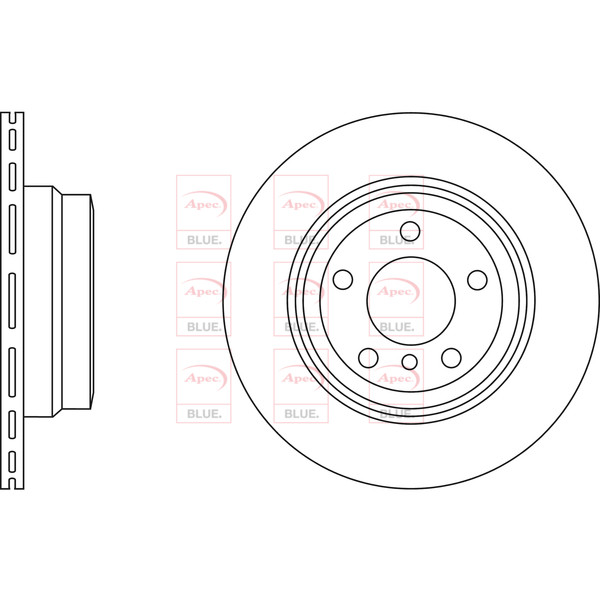 APEC BLUE BRAKE DISC (REAR) (SINGLE) (R90) image