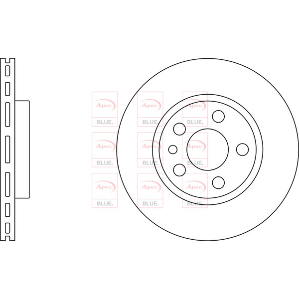 APEC BLUE BRAKE DISC (FRONT) (SINGLE) (R90) image