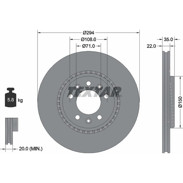 TEXTAR PC BRAKE DISCS image
