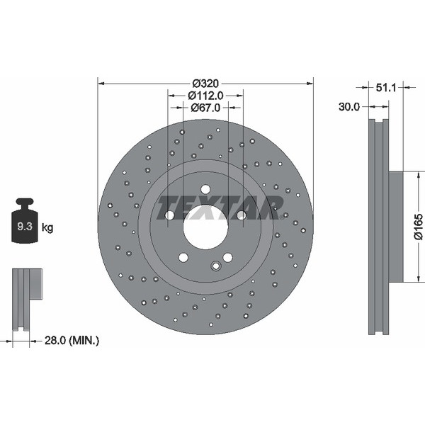 TEXTAR PC BRAKE DISCS image