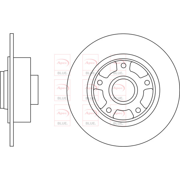 APEC BLUE BRAKE DISC (REAR) (SINGLE) (R90) image
