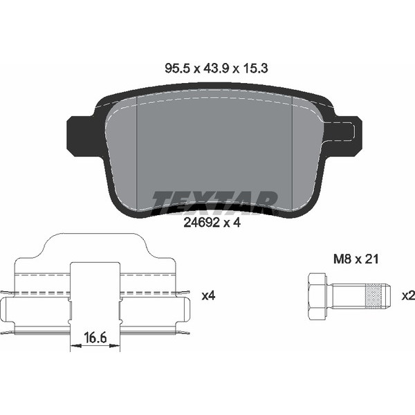 TEXTAR PC BRAKE PADS image