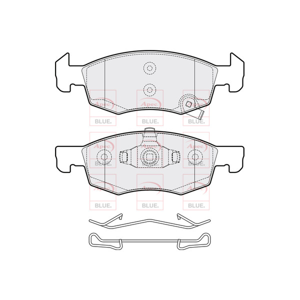 APEC BLUE BRAKE PADS (FRONT) (R90) image