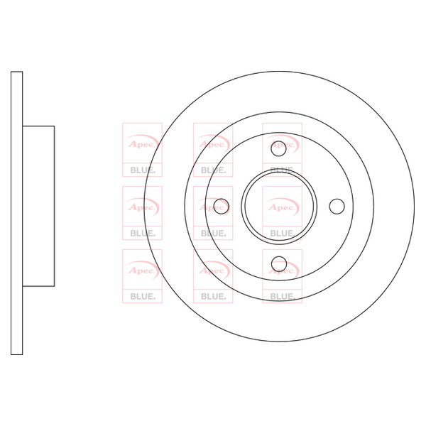 APEC BLUE BRAKE DISC (REAR) (SINGLE) (R90) image