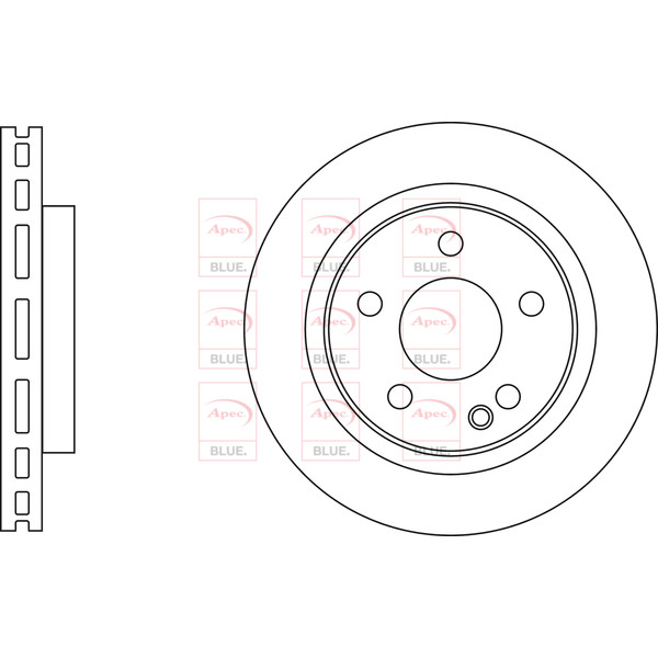 APEC BLUE BRAKE DISC (FRONT) (SINGLE) (R90) image